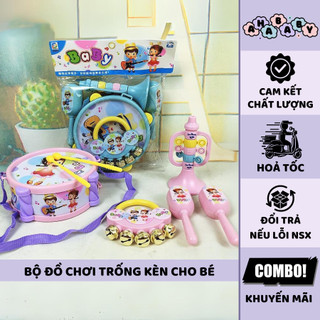 Set đồ chơi xúc xắc, lục lạc, kèn, trống dành cho bé từ sơ sinh th1220-733a