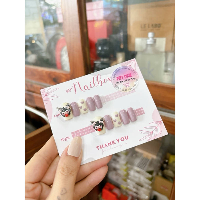 Nailbox gấu tim tím
