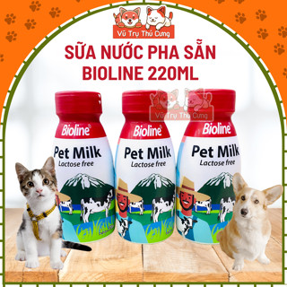 Sữa Tươi Pha Sẵn Cho Chó Mèo Bioline 220ml