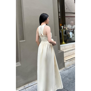 [TM] Đầm dáng dài khoét ngực lưng thun
