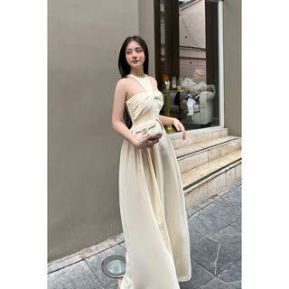 [TM] Đầm dáng dài khoét ngực lưng thun