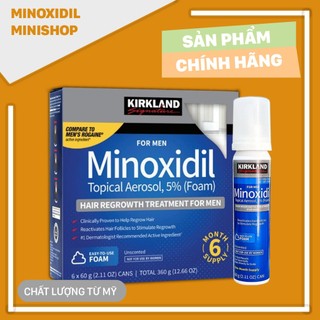 Minoxidil 5% Mọc Râu Tóc một hộp sáu chai Bọt
