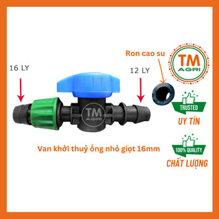 Van khởi thuỷ ra ống nhỏ giọt 16mm kèm ron cao su, phụ kiện dùng cho ống PVC/HDPE