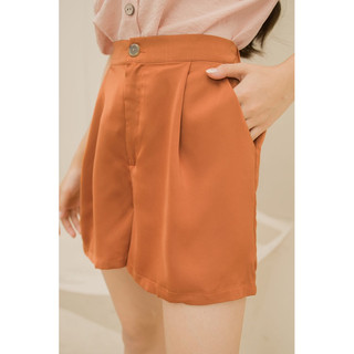 quần short cạp cao màu đỏ cam đẹp 2hand, size M (S mặc vẫn được)