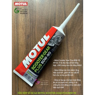 Dầu hộp số xe tay ga Motul Scooter Gear Plus 80W-90 chính hãng, giá rẻ