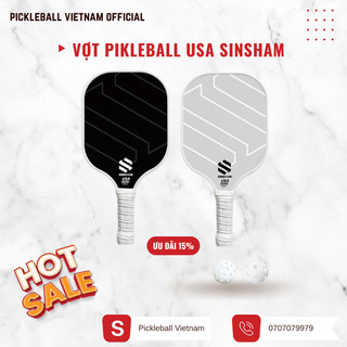 Vợt Pickleball SINSHAM vợt sợi carbon được Pickleball Hoa Kỳ chứng nhận chất lượng