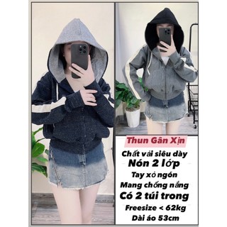 Áo khoác thun nữ- áo khoác thun gân chạy sọc thể thao 40-60kg, áo 4 túi tay có xỏ ngón chống nắng| áo khoác hoàng gia