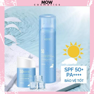 Kem xịt chống nắng toàn thân Chai xịt chống nắng body HEY.XI nâng tone dưỡng ẩm 180ml SPF50 PA+ MOW Cosmetics CN03