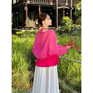 Set yếm cô gái kèm choàng chân váy lụa