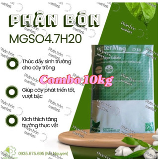 10kg Mgso4.7h20 phan bon magie sunfat sấy 99% muối epsom
