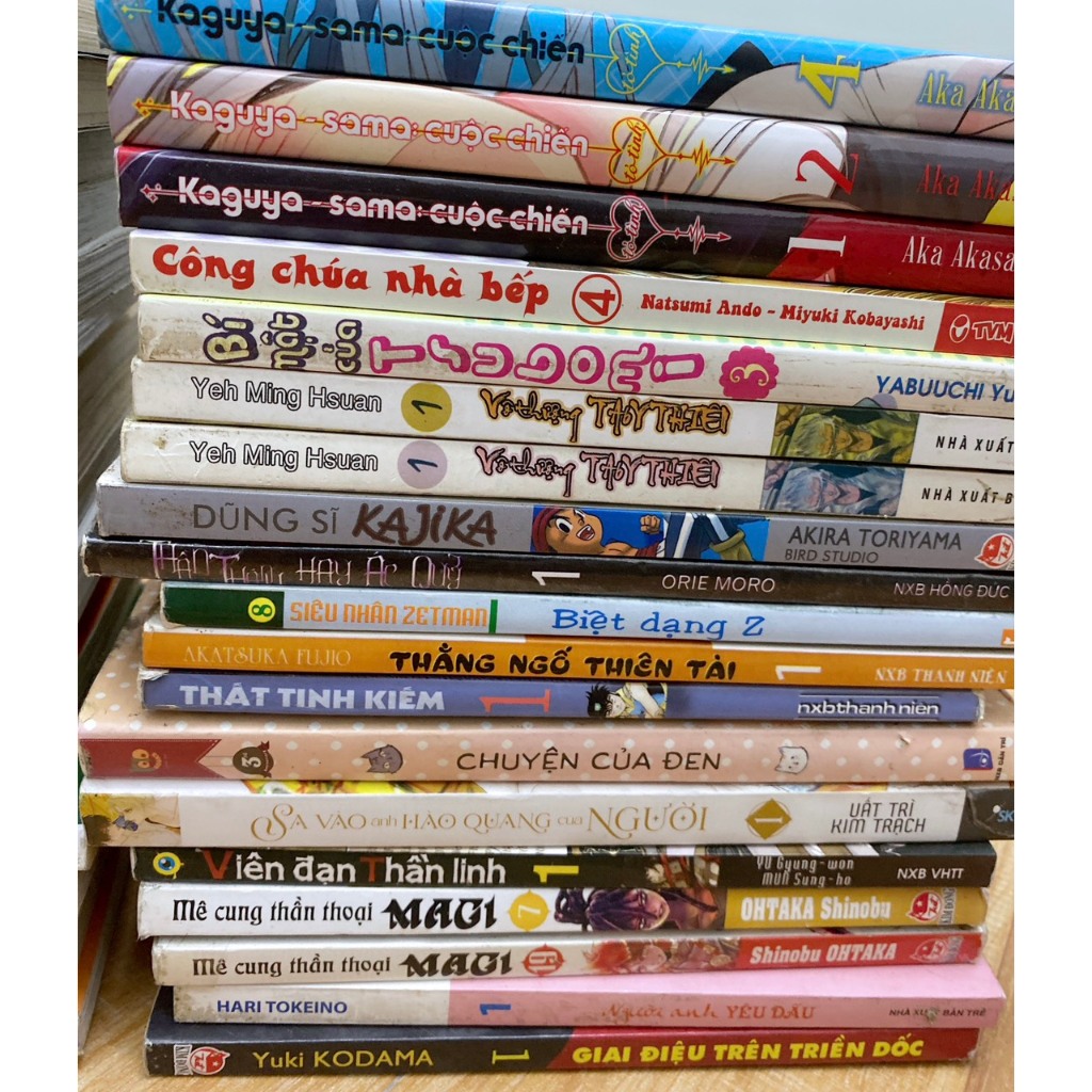 Vở truyên.tranh cũ: KoiZumi cô gái thích mỳ, Dã ngoại thảnh thơi, Người bà tài giỏi Saga, Kaguya sama, Con gái của ba