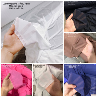 Vải lưới các màu 7 biên chất đanh dày mềm giãn 4 chiều, lưới hàn siêu đẹp