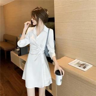 Váy nữ đẹp💕váy nữ trắng chất liệu lụa trơn