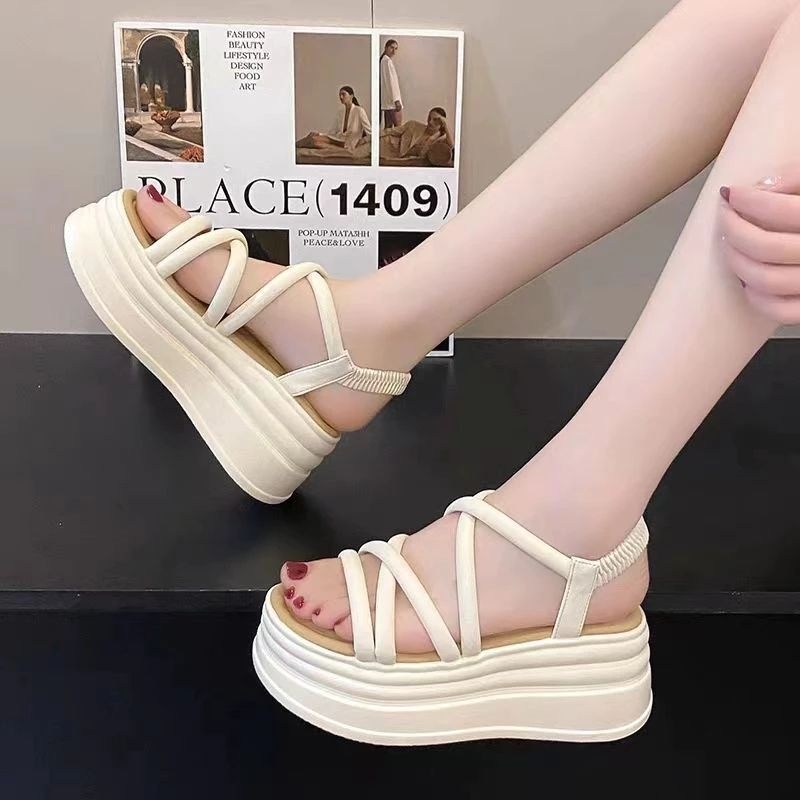 Dép nữ, Sandal nữ _ FRESHIP_SANDAL Nữ ĐẾ CAO 6CM SIÊU NHẸ quai mảnh thời trang