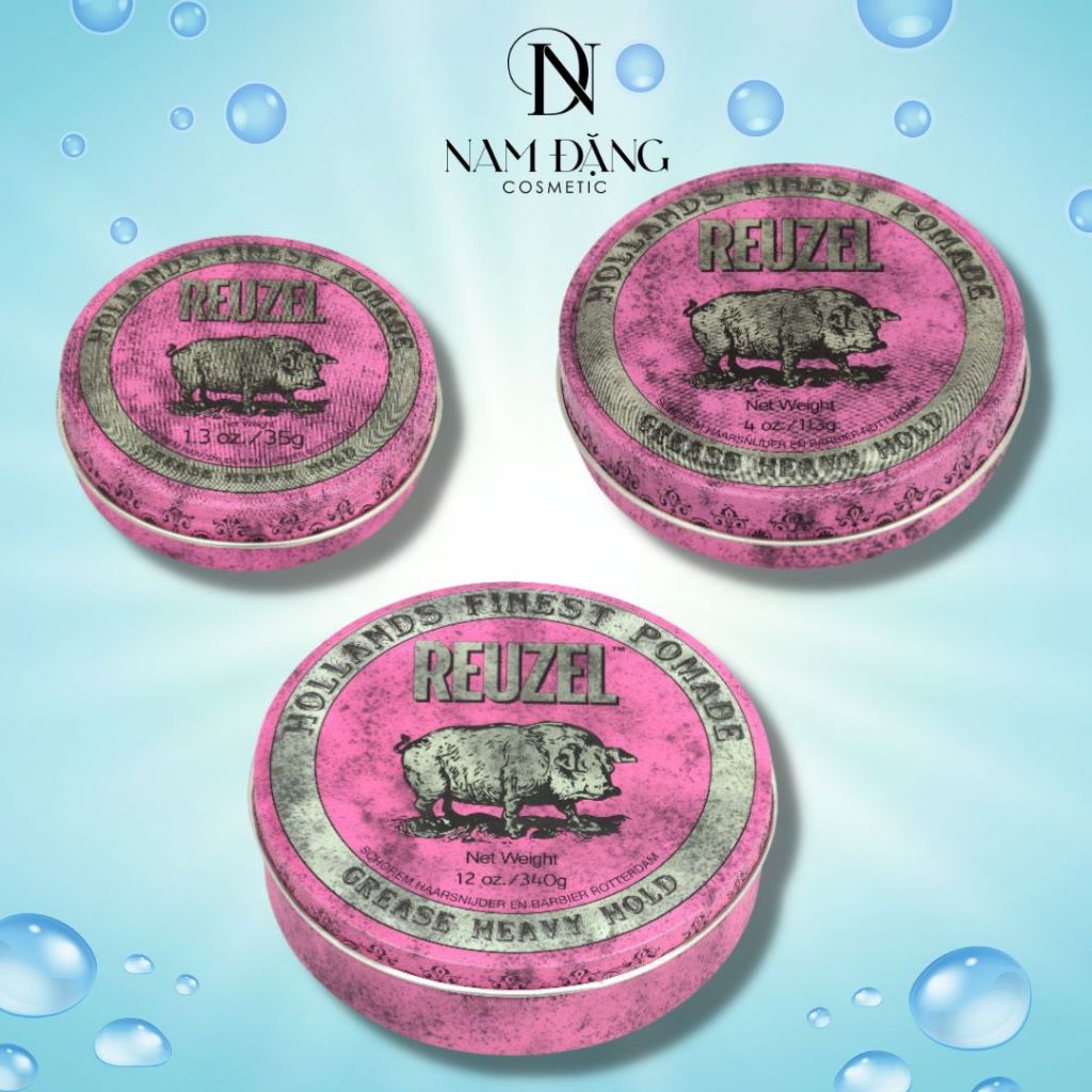 Sáp vuốt tóc Reuzel Pink Pomade 35g-113g-340g