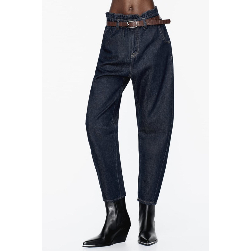 Quần bò kèm thắt đai ZARA AUTHENTIC size 34