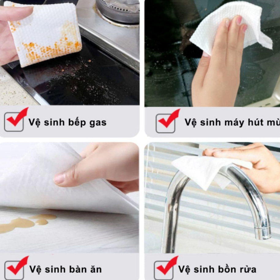 Túi 80 tờ khăn ướt lau đa năng nhà bếp, khăn giấy ướt vệ sinh nhà bếp