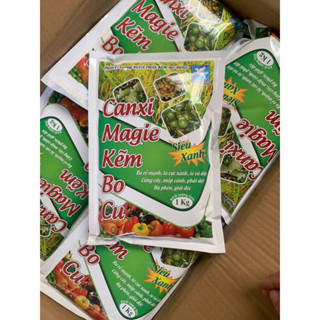  10 gói Phân bón Canxi Magie Kẽm Bo bao 1kg giúp cây ra rễ mạnh cứng cây   10 gói  10 kg 