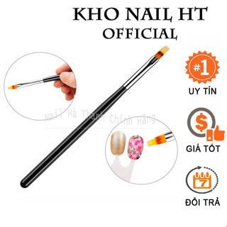 Cọ vẽ móng nail Ombre mái thưa cán gỗ, bút vẽ nail