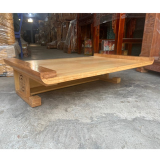 Bàn thờ treo tường gỗ sồi thịt chân liền màu gỗ tự nhiên hiện đại cao cấp - KT ngang 107cm và 127cm