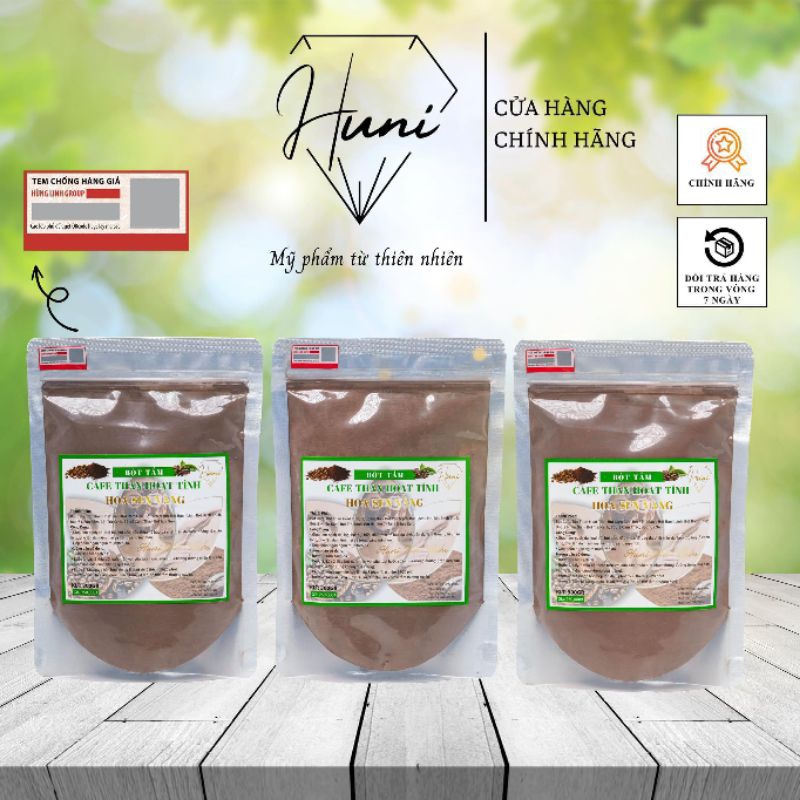 300gr Bột tắm trắng cafe than hoạt tính Hoa Sen Vàng