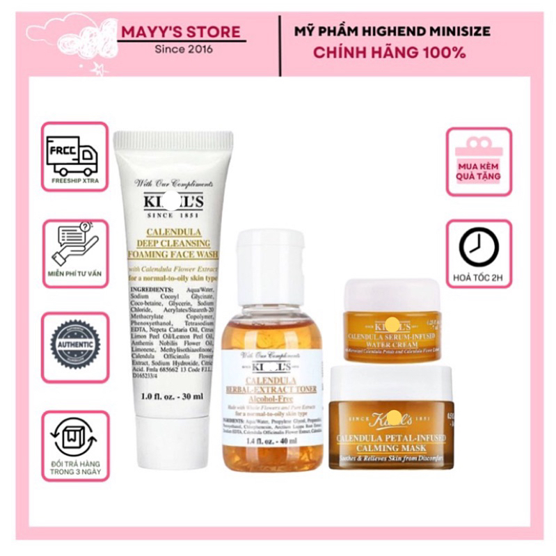 Set Dưỡng Hoa cúc Calendula 4 món