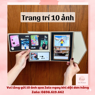 Thiệp handmade tặng quà sinh nhật, lễ kỷ niệm, tặng bạn trai/gái dán ảnh R01