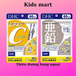 Combo vitamin c dhc 120 viên & kẽm dhc 60 viên nhật bản 60 ngày làm sáng da, ngừa thâm, giảm mụn