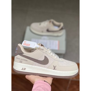 Giày_NIKE LV Nâu, giày Louis Vuitton Trainer brown bản Classic Full Bill Box