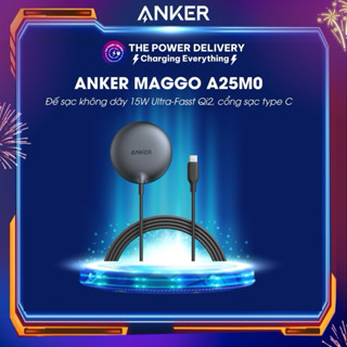 Đế sạc không dây Anker MagGo A25M0 15W Ultra-Fasst Qi2, dây dài 1m5, cổng sạc type C