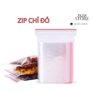 1kg túi zip chỉ đỏ