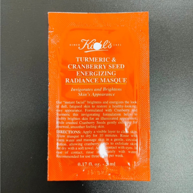 [ Sample ] Mặt Nạ Nghệ Kiehls giúp mờ thâm, sáng da 5ml