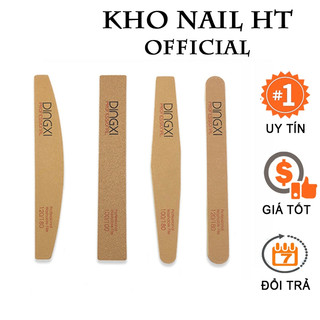 Dũa mỹ DINGXI dũa móng tay siêu bền da bò nâu vàng độ nhám 100/180