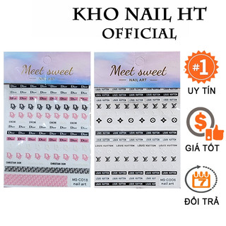 Sticker dán móng, sticker thương hiệu trang trí móng trend mới