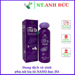 Dung dịch vệ sinh phụ nữ, tía tô NANO bạc Hà, Làm sạch, khử mùi hôi, giữ mùi thơm vùng kín trong 24h