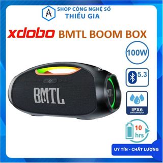  Loa bluetooth Xdobo BMTL Boom Box 100W DSP TWS Led RGB Kháng nước IPX6 cổng USB sạc được điện thoại chính hãng 