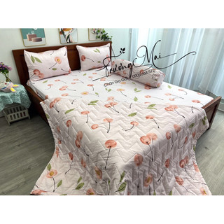 Chăn ga lụa tencel mát mềm mịn họa tiết hoa siêu xinh