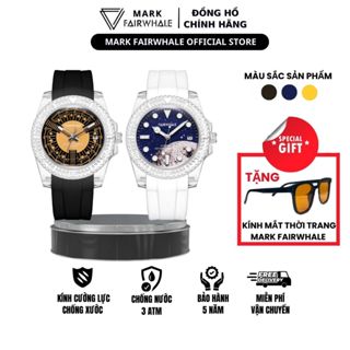 Đồng Hồ Đôi Máy Cơ Automatic Biểu Tượng Lá Bài Mark FairWhale FW015 chống nước 3ATM size 40mm dây silicone BH 5 Năm