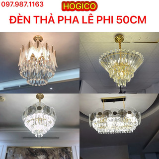 Đèn chùm pha lê, đèn thả trần phi 50cm - 005