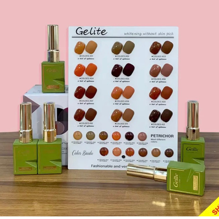 Set sơn gel 12 màu cao cấp Gellite  tặng kèm bảng màu