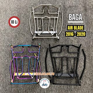 Baga Xe AirBlade / AB 125/150 - Titan, Inox, Sơn Đen Tĩnh điện 2016, 2017, 2018, 2019, 2020, 2021 - 10 ly - Air Blade