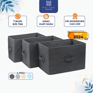 Combo 3 hộp đựng đồ đa năng không nắp Mai Anh House - Hàng Cao Cấp Xuất Khẩu Nhật