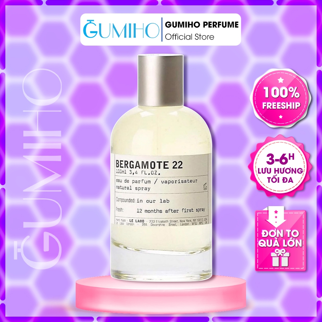 Nước hoa Unisex Nam Nữ Bergamote 22 - Cuốn hút, Tinh tế, Sang trọng - Gumiho Perfume