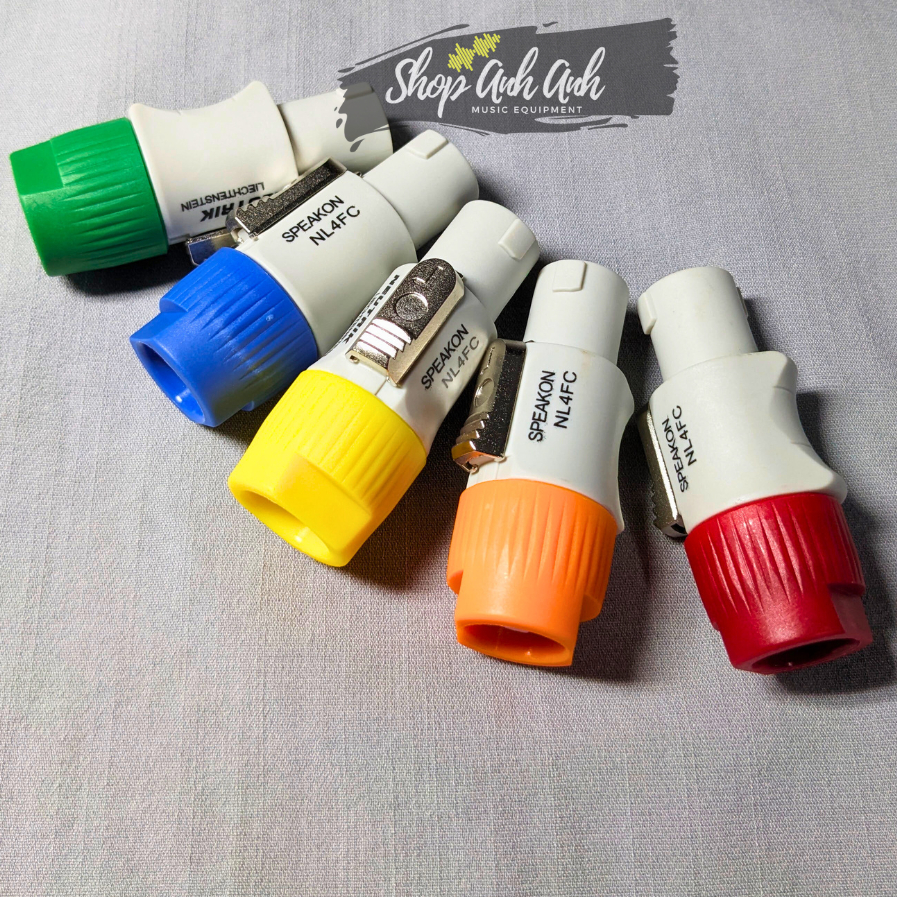 Jack cắm loa Speakon Neutrik ( chọn màu ) đủ 5 màu rắc loa hàng đẹp , giá 01 cái rắc speakon