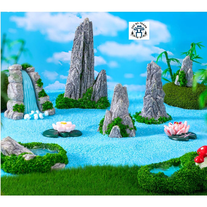 Mô Hình Núi, Hòn Non Bộ Mini Trang Trí Bể Cá Cảnh