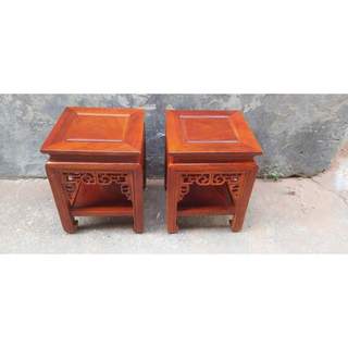 Đôn vuông gỗ lim nam phi (cao 60cm, mặt 30*30 cm)