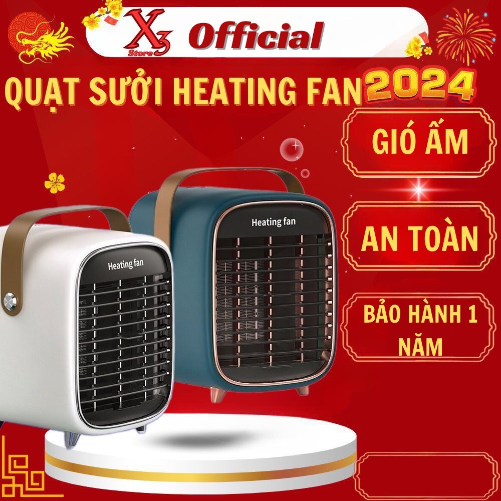 Máy Sưởi Mini Heating Fan, Quạt Sưởi Ấm 1200W, Tiết Kiệm Năng Lượng, Làm Ấm Nhanh, An Toàn Chống Cháy Nổ - BH 12 Tháng