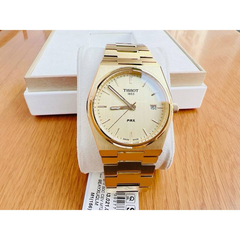đồng hồ nam Tissot PRX Quartz Full Gold 40mm T137.410.33.021.00