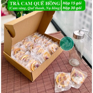 Hộp 15 gói, 20 gói, 30 gói Trà Cam quế Hoa hồng giúp Thanh lọc, giải nhiệt cơ thể, giải cảm, giảm đau họng