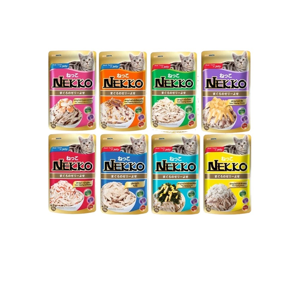 (COMBO 12 vị )Pate Nekko Cho Mèo Mọi Lứa Tuổi (70g)